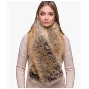 Coach Luxurious Tan and Brown Fur Wrap